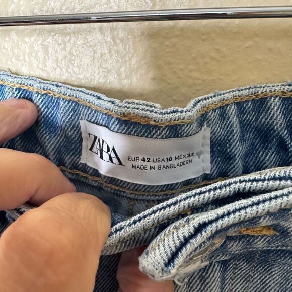 Zara Shorts Women's 10 Blue Cut Off Hi-Rise Denim NWT - Picture 7 of 11